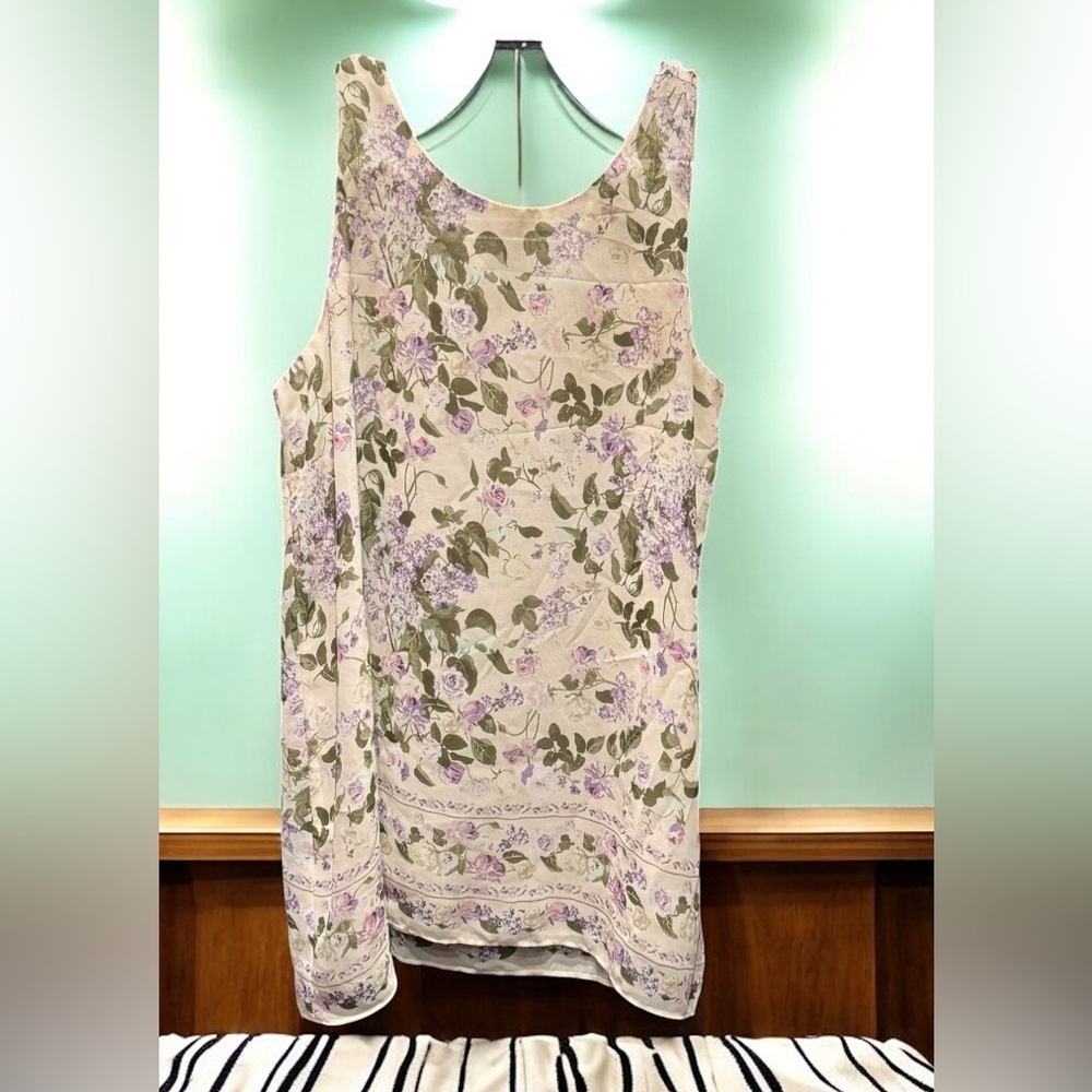 Max Studio Floral Blouse tank top SMALL